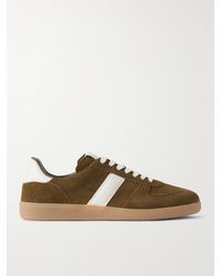 Tom Ford - Archer Leather-Trimmed Suede Sneakers - Lyst