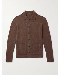 Incotex - Zanone Brushed Virgin Wool-Blend Cardigan - Lyst