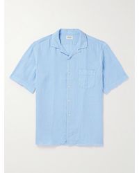 Hartford - Palm Convertible-collar Linen Shirt - Lyst