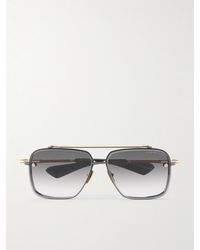 Dita Eyewear - Mach-Six Aviator-Style-Tone And Rhodium Sunglasses - Lyst