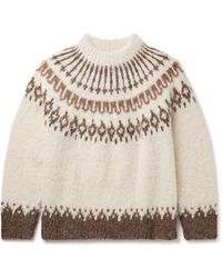 Bode - Branch Yoke Intarsia-knit Alpaca-blend Sweater - Lyst
