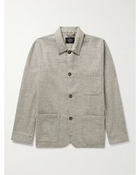 Portuguese Flannel - Labura Herringbone Wool-tweed Overshirt - Lyst