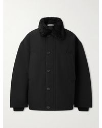 Acne Studios - Omanti Shearling-Trimmed Padded Peached-Nylon Parka - Lyst