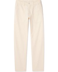 Drake's - Tapered Herringbone Cotton And Linen-blend Twill Trousers - Lyst