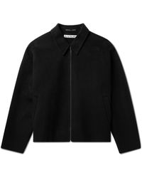 Acne Studios Wool Zipper Jacket in Black for Men | Lyst
