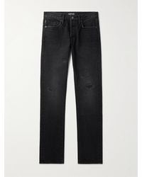 Tom Ford - Slim-fit Distressed Selvedge Jeans - Lyst