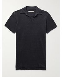 Orlebar Brown - Felix Slim-fit Slub Linen-jersey Polo Shirt - Lyst