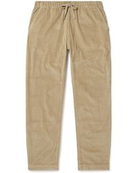 Hartford - Joggy Straight-Leg Cotton-Corduroy Drawstring Trousers - Lyst