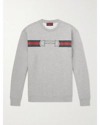Gucci - Logo-Embroidered Striped Cotton-Jersey Sweater - Lyst