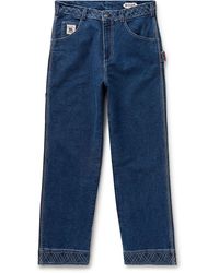 Bode - Knolly Brook Straight-leg Embroidered Jeans - Lyst