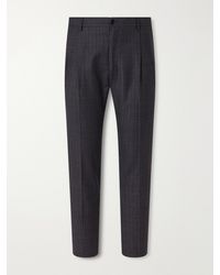 Dolce & Gabbana - Straight-Leg Pleated Pinstriped Virgin Wool Trousers - Lyst