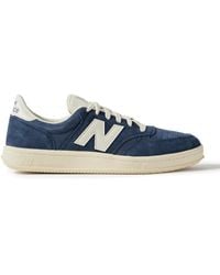 New Balance - Ct500 Leather-Trimmed Suede And Nubuck Sneakers - Lyst