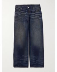 Acne Studios - 2023M Wide-Leg Leather-Trimmed Jeans - Lyst