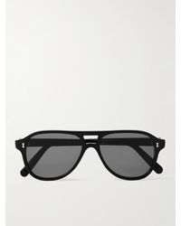 MR P. Cubitts Killick Aviator-style Acetate Sunglasses - Black