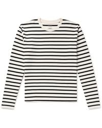 Kapital - Printed Striped Cotton-jersey T-shirt - Lyst