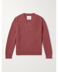 A Kind Of Guise - Saimir Ribbed Merino Wool And Silk-blend Sweater - Lyst