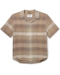 Corridor NYC - Asheville Convertible-Collar Checked Linen And Cotton-Blend Shirt - Lyst