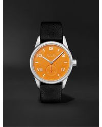 Nomos - Club Campus Hand-Wound 38Mm Stainless Steel And Leather Watch, Ref. No. 729 - Lyst