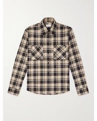 Off-White c/o Virgil Abloh - Logo-embroidered Checked Cotton-flannel Shirt - Lyst