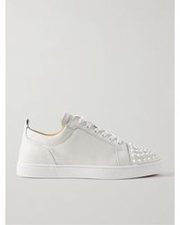 Christian Louboutin - Louis Junior Spikes Cap-toe Leather Sneakers - Lyst