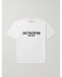 Valentino Garavani - Logo-Print Cotton-Jersey T-Shirt - Lyst