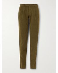 Boglioli - Slim-Fit Pleated Cotton-Blend Corduroy Suit Trousers - Lyst
