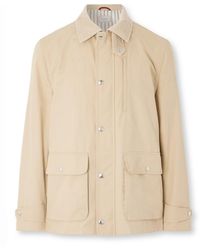 Brunello Cucinelli - Corduroy-Trimmed Cotton-Blend Gabardine Field Jacket - Lyst