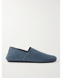 MR P. - Babouche Shearling-Lined Suede Slippers - Lyst