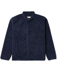 YMC - Beach Shawl-collar Recycled Cotton-blend Fleece Jacket - Lyst