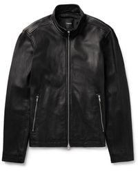 Theory - Morvek Slim-fit Leather Jacket - Lyst
