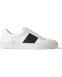 MR P. - Larry Pebble-grain Leather And Suede Sneakers - Lyst