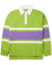 Loewe - Striped Cotton Polo Sweater - Lyst