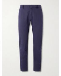 Barena - Slim-leg Crinkled Cotton-blend Trousers - Lyst