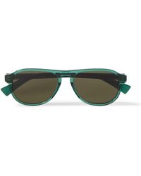 Bottega Veneta - Aviator-style Recycled-acetate Sunglasses - Lyst