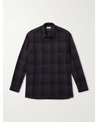 Kaptain Sunshine - Checked Wool And Alpaca-Blend Shirt - Lyst