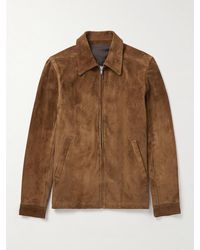 Rick Owens - Brad Bomberjacke aus Veloursleder mit Webband - Lyst