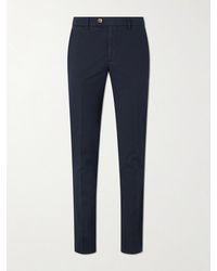 Brunello Cucinelli - Slim-Fit Stretch-Cotton Gabardine Trousers - Lyst