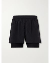 Literary Sport - Myles Layered Shell And Stretch-Jersey Running Shorts - Lyst