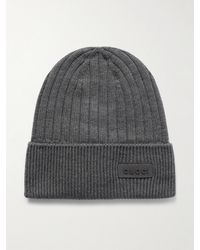 Gucci - Logo-Appliquéd Ribbed Wool Beanie - Lyst