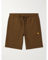 Carhartt - Shorts in jersey di misto cotone con coulisse e logo ricamato American Script - Lyst