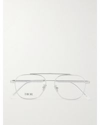 Dior - DiorBotanicao S6U Aviator-Style Silver-Tone Optical Glasses - Lyst