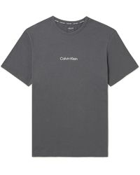 Calvin Klein - Modern Structure Lounge Stretch Cotton-blend Jersey Pyjama Top - Lyst