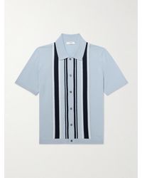 MR P. - Golf Striped Merino Wool Polo Shirt - Lyst