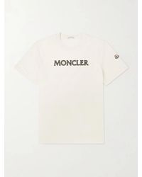 Moncler - Logo-Print Cotton-Jersey T-Shirt - Lyst