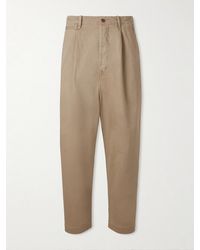 Kapital - Straight-Leg Pleated Cotton-Twill Chinos - Lyst