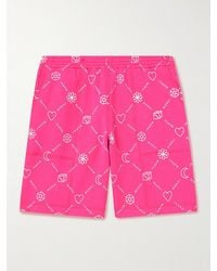 Marni - Straight-Leg Logo-Print Cotton-Jersey Shorts - Lyst