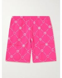 Marni - Straight-Leg Logo-Print Cotton-Jersey Shorts - Lyst