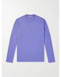 AURALEE - Organic Cotton-Jersey T-Shirt - Lyst