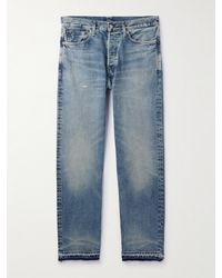 Polo Ralph Lauren - Jeans a gamba dritta in denim riciclato effetto consumato Heritage - Lyst