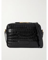 Tom Ford - Croc-effect Leather Messenger Bag - Lyst